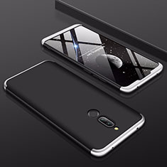 Funda Dura Plastico Rigida Carcasa Mate Frontal y Trasera 360 Grados para Xiaomi Redmi 8 Plata y Negro