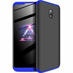 Funda Dura Plastico Rigida Carcasa Mate Frontal y Trasera 360 Grados para Xiaomi Redmi 8A Azul y Negro