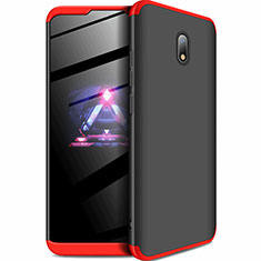 Funda Dura Plastico Rigida Carcasa Mate Frontal y Trasera 360 Grados para Xiaomi Redmi 8A Rojo y Negro