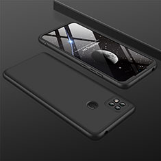 Funda Dura Plastico Rigida Carcasa Mate Frontal y Trasera 360 Grados para Xiaomi Redmi 9 India Negro