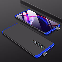 Funda Dura Plastico Rigida Carcasa Mate Frontal y Trasera 360 Grados para Xiaomi Redmi K20 Pro Azul y Negro