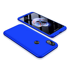 Funda Dura Plastico Rigida Carcasa Mate Frontal y Trasera 360 Grados para Xiaomi Redmi Note 5 Azul