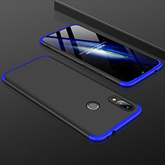 Funda Dura Plastico Rigida Carcasa Mate Frontal y Trasera 360 Grados para Xiaomi Redmi Note 7 Azul y Negro