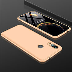 Funda Dura Plastico Rigida Carcasa Mate Frontal y Trasera 360 Grados para Xiaomi Redmi Note 7 Oro