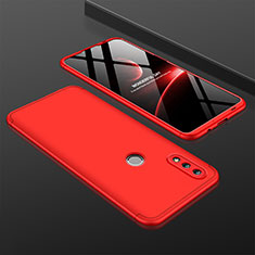 Funda Dura Plastico Rigida Carcasa Mate Frontal y Trasera 360 Grados Q01 para Huawei Honor 10 Lite Rojo