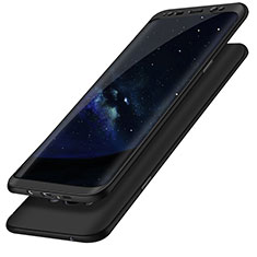 Funda Dura Plastico Rigida Carcasa Mate Frontal y Trasera 360 Grados Q02 para Samsung Galaxy S8 Negro