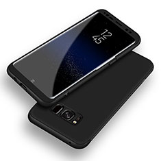 Funda Dura Plastico Rigida Carcasa Mate Frontal y Trasera 360 Grados Q03 para Samsung Galaxy S8 Plus Negro