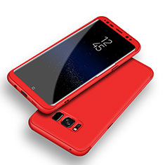 Funda Dura Plastico Rigida Carcasa Mate Frontal y Trasera 360 Grados Q03 para Samsung Galaxy S8 Plus Rojo