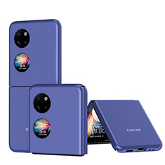 Funda Dura Plastico Rigida Carcasa Mate Frontal y Trasera 360 Grados QH1 para Huawei P50 Pocket Azul
