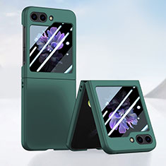 Funda Dura Plastico Rigida Carcasa Mate Frontal y Trasera 360 Grados SD1 para Samsung Galaxy Z Flip5 5G Verde