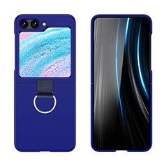 Funda Dura Plastico Rigida Carcasa Mate Frontal y Trasera 360 Grados Z03L para Samsung Galaxy Z Flip5 5G Azul