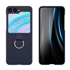 Funda Dura Plastico Rigida Carcasa Mate Frontal y Trasera 360 Grados Z03L para Samsung Galaxy Z Flip5 5G Azul Real