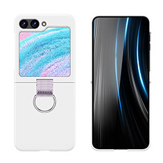 Funda Dura Plastico Rigida Carcasa Mate Frontal y Trasera 360 Grados Z03L para Samsung Galaxy Z Flip5 5G Blanco