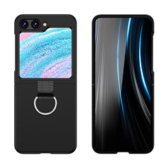 Funda Dura Plastico Rigida Carcasa Mate Frontal y Trasera 360 Grados Z03L para Samsung Galaxy Z Flip5 5G Negro