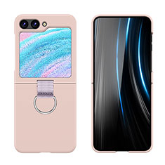 Funda Dura Plastico Rigida Carcasa Mate Frontal y Trasera 360 Grados Z03L para Samsung Galaxy Z Flip5 5G Rosa