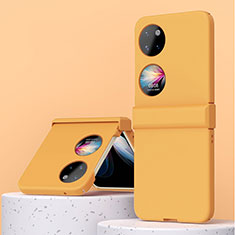 Funda Dura Plastico Rigida Carcasa Mate Frontal y Trasera 360 Grados ZL3 para Huawei P50 Pocket Naranja
