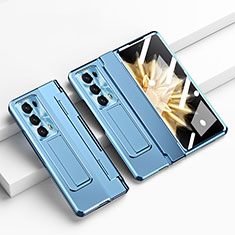 Funda Dura Plastico Rigida Carcasa Mate Frontal y Trasera 360 Grados ZL4 para Huawei Honor Magic V2 5G Azul