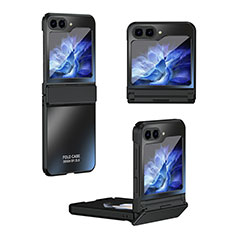 Funda Dura Plastico Rigida Carcasa Mate Frontal y Trasera 360 Grados ZL7 para Samsung Galaxy Z Flip5 5G Negro
