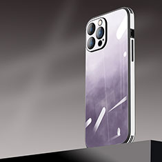 Funda Dura Plastico Rigida Carcasa Mate Gradiente AT1 para Apple iPhone 13 Pro Morado