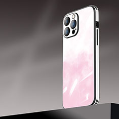 Funda Dura Plastico Rigida Carcasa Mate Gradiente AT1 para Apple iPhone 13 Pro Rosa