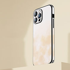 Funda Dura Plastico Rigida Carcasa Mate Gradiente AT2 para Apple iPhone 13 Pro Oro