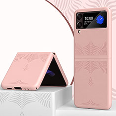Funda Dura Plastico Rigida Carcasa Mate H04 para Samsung Galaxy Z Flip3 5G Oro Rosa