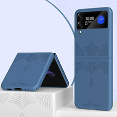 Funda Dura Plastico Rigida Carcasa Mate H04 para Samsung Galaxy Z Flip4 5G Azul