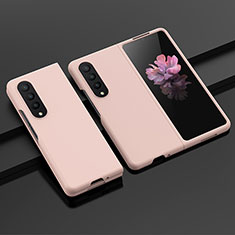 Funda Dura Plastico Rigida Carcasa Mate H04 para Samsung Galaxy Z Fold3 5G Oro Rosa