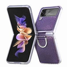 Funda Dura Plastico Rigida Carcasa Mate H05 para Samsung Galaxy Z Flip4 5G Morado