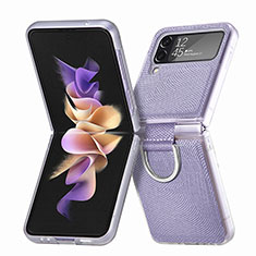 Funda Dura Plastico Rigida Carcasa Mate H05 para Samsung Galaxy Z Flip4 5G Purpura Claro