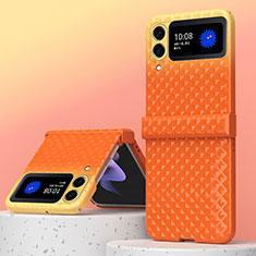 Funda Dura Plastico Rigida Carcasa Mate H07 para Samsung Galaxy Z Fold3 5G Naranja