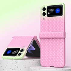 Funda Dura Plastico Rigida Carcasa Mate H07 para Samsung Galaxy Z Fold3 5G Oro Rosa