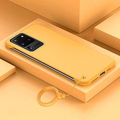 Funda Dura Plastico Rigida Carcasa Mate JS1 para Samsung Galaxy S20 Ultra 5G Amarillo