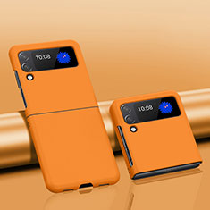 Funda Dura Plastico Rigida Carcasa Mate L01 para Samsung Galaxy Z Flip3 5G Naranja