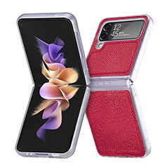 Funda Dura Plastico Rigida Carcasa Mate L04 para Samsung Galaxy Z Flip4 5G Rojo