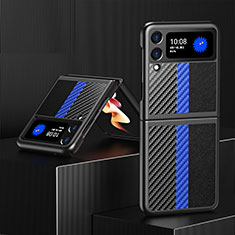 Funda Dura Plastico Rigida Carcasa Mate L06 para Samsung Galaxy Z Flip3 5G Azul