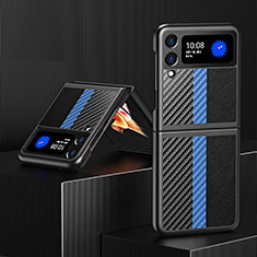 Funda Dura Plastico Rigida Carcasa Mate L06 para Samsung Galaxy Z Flip3 5G Azul Cielo