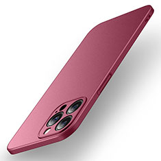 Funda Dura Plastico Rigida Carcasa Mate M01 para Apple iPhone 14 Pro Rojo