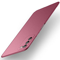 Funda Dura Plastico Rigida Carcasa Mate M01 para Huawei Honor 30 Lite 5G Rojo Rosa