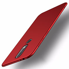 Funda Dura Plastico Rigida Carcasa Mate M01 para Nokia X5 Rojo