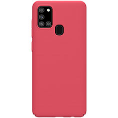 Funda Dura Plastico Rigida Carcasa Mate M01 para Samsung Galaxy A21s Rojo