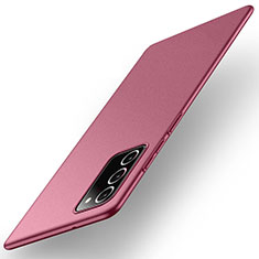 Funda Dura Plastico Rigida Carcasa Mate M01 para Samsung Galaxy Note 20 5G Rojo Rosa
