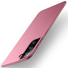 Funda Dura Plastico Rigida Carcasa Mate M01 para Samsung Galaxy S21 Plus 5G Rojo Rosa