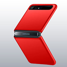 Funda Dura Plastico Rigida Carcasa Mate M01 para Samsung Galaxy Z Flip 5G Rojo