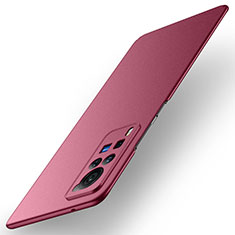 Funda Dura Plastico Rigida Carcasa Mate M01 para Vivo X60 Pro 5G Rojo Rosa