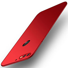 Funda Dura Plastico Rigida Carcasa Mate M02 para Huawei Honor 7C Rojo