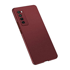 Funda Dura Plastico Rigida Carcasa Mate M02 para Huawei Nova 7 5G Rojo