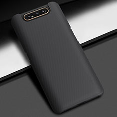 Funda Dura Plastico Rigida Carcasa Mate M02 para Samsung Galaxy A80 Negro