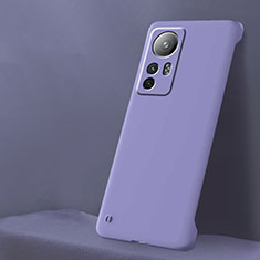 Funda Dura Plastico Rigida Carcasa Mate M02 para Xiaomi Mi 12S 5G Purpura Claro
