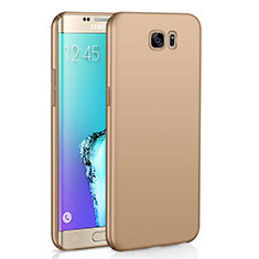 Funda Dura Plastico Rigida Carcasa Mate M03 para Samsung Galaxy S6 Edge SM-G925 Oro